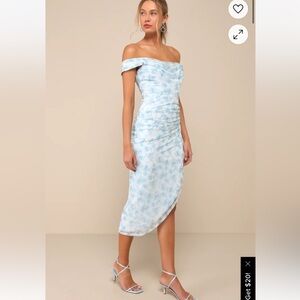 Lulus floral off the shoulder summer dress
